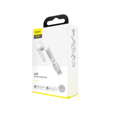 Bluetooth-гарнитура Baseus Encok A05 BT5.0/50mAh/6ч (NGA05-02) белая Bluetooth-гарнитура Baseus Encok A05 BT5.0/50mAh/6ч (NGA05-02) белая