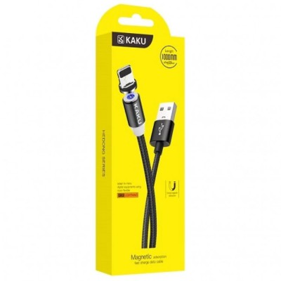 Usb Кабель-зарядка магнитный Lightning Kaku KSC-306 3A 1м силиконовый черный Usb Кабель-зарядка магнитный Lightning Kaku KSC-306 3A 1м силиконовый черный