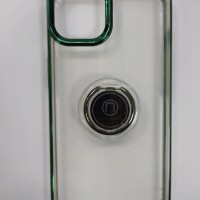 Накладка для i-Phone 13 силикон прозрачный с кольцом бока цветные