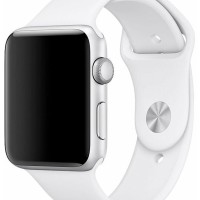 Сменный браслет силиконовая для Apple Watch 38mm белый