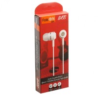 Наушники с микрофоном Faison Q4 Bass 1.2м белые