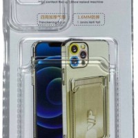 Чехол-накладка силикон с карманом под карту Xiaomi Pocophone F4 прозрачный