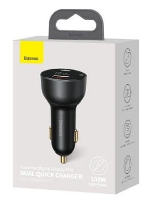 Автомобильное заряд. устр.Baseus Supreme Digital Display 1USB/1C 100W (CCZX-01) черное Автомобильное заряд. устр.Baseus Supreme Digital Display 1USB/1C 100W (CCZX-01) черное