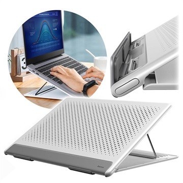 Подставка для ноутбука Baseus Let&#039;s go Mesh Portable Laptop Stand (SUDD-2G) белая Подставка для ноутбука Baseus Let's go Mesh Portable Laptop Stand (SUDD-2G) белая