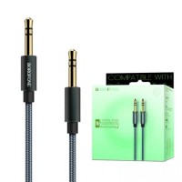Аудиокабель AUX 3,5mm Borofone L3 1м серый