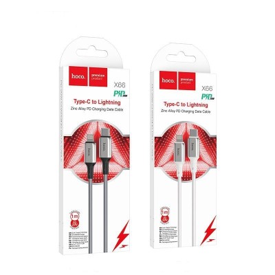 Usb Кабель-зарядка Lightning Hoco X66 Howdy 1м 2.4A серый Usb Кабель-зарядка Lightning Hoco X66 Howdy 1м 2.4A серый