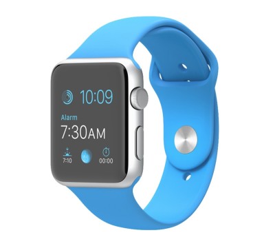 Сменный браслет силиконовая для Apple Watch 38mm голубой Сменный браслет силиконовая для Apple Watch 38mm голубой