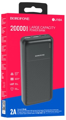 Powerbank Borofone BJ16A 20000mAh 2USB чёрный Powerbank Borofone BJ16A 20000mAh 2USB чёрный