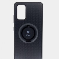 Чехол-накладка для Samsung Galaxy A02S силикон iface с держателем чёрный