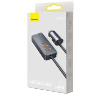 Автомобильное заряд. устр. Baseus Share 2USB/2C (CCBT-A0G) серебристое