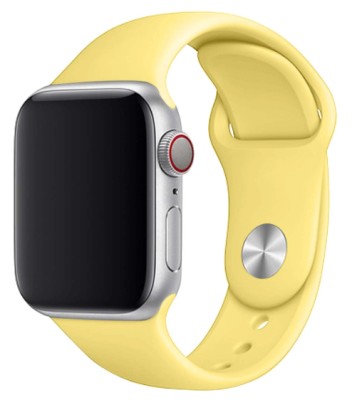 Сменный браслет силиконовая для Apple Watch 38mm желтый Сменный браслет силиконовая для Apple Watch 38mm желтый