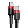 Кабель-зарядка Type-C на Type-C Baseus Cafule 100W 1м CATKLF-G91 красно-чёрный