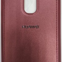 Накладка для Huawei Honor 5X кожзам с логотипом красная