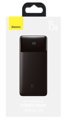 Powerbank Baseus Bipow Digital Display 15W, 3A, 20000мАh (PPDML-J01) черный Powerbank Baseus Bipow Digital Display 15W, 3A, 20000мАh (PPDML-J01) черный