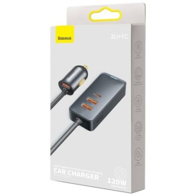 Автомобильное заряд. устр. Baseus Share 3USB/1C CCBT-B0G серебристое Автомобильное заряд. устр. Baseus Share 3USB/1C CCBT-B0G серебристое