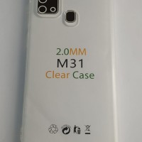 Чехол-накладка силикон 2.0мм Samsung Galaxy M31 прозрачный