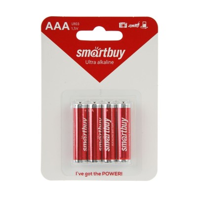 Батарейка алкалиновая Smartbuy LR03/4B (48/480)  SBBA-3A04B Батарейка алкалиновая Smartbuy LR03/4B (48/480)  SBBA-3A04B