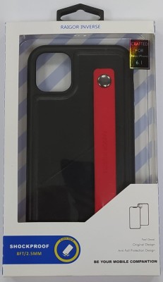 Накладка для i-Phone 11 Raigor кожаная с держателем для руки чёрный Накладка для i-Phone 11 Raigor кожаная с держателем для руки чёрный