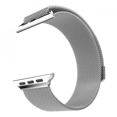 Сменный браслет для Apple Watch 42-44mm Milano №01 серебристый Сменный браслет для Apple Watch 42-44mm Milano №01 серебристый