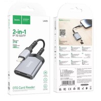 Картридер Hoco HOCO UA25 8 pin - SD/TF 480 Мбит/с 2TB серый