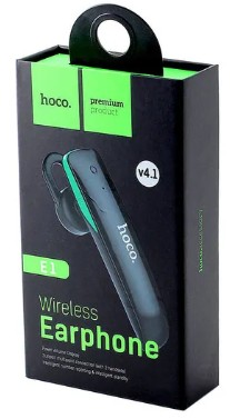 Bluetooth-гарнитура Hoco E1 BT4.1/50mAh/4ч черная Bluetooth-гарнитура Hoco E1 BT4.1/50mAh/4ч черная