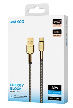 Usb Кабель-зарядка Type-C Maxco MTC-P01C 66W 1.5м золотой Usb Кабель-зарядка Type-C Maxco MTC-P01C 66W 1.5м золотой
