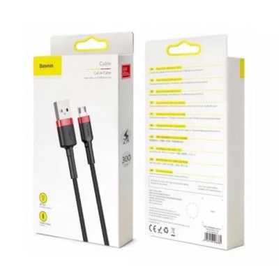 Usb Кабель-зарядка Micro Baseus Cafule 3м (CAMKLF-H91) красно-черный Usb Кабель-зарядка Micro Baseus Cafule 3м (CAMKLF-H91) красно-черный