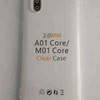 Чехол-накладка силикон 2.0мм Samsung Galaxy A01/M01 core прозрачный