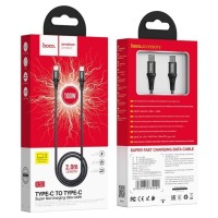 Usb Кабель-зарядка Type-C на Type-C Hoco X50 5A 100W 2м черный