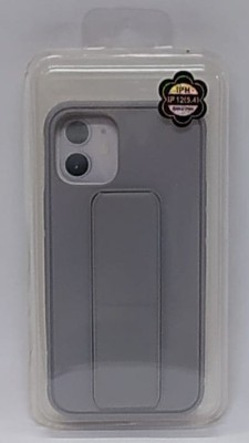 Накладка для i-Phone 12 mini 5.4&quot; кожаная с держателем для руки серая Накладка для i-Phone 12 mini 5.4" кожаная с держателем для руки серая