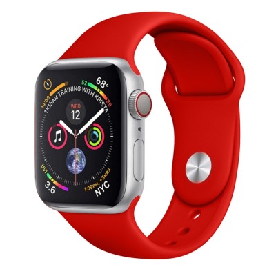 Сменный браслет силиконовая для Apple Watch 38mm красный Сменный браслет силиконовая для Apple Watch 38mm красный
