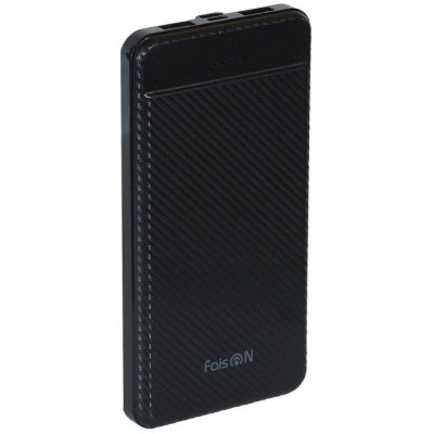 Powerbank Faison J48 10000mAh 2USB 2.1A с индикатором черный Powerbank Faison J48 10000mAh 2USB 2.1A с индикатором черный