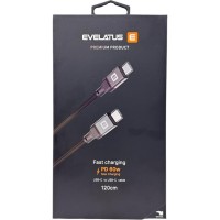 Usb Кабель-зарядка Type-C на Type-C Evelatus 60W 1.2м чёрный