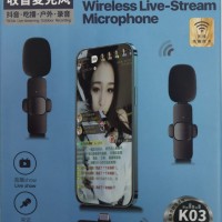 Микрофон Remax K03 (2 микрофона в комплекте) с подключением Type-С черный