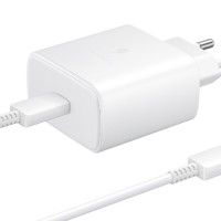 Сетевое зар. устр. Samsung 45W TYPE-C с кабелем TC - TC белое (Original)