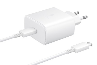 Сетевое зар. устр. Samsung 45W TYPE-C с кабелем TC - TC белое (Original) Сетевое зар. устр. Samsung 45W TYPE-C с кабелем TC - TC белое (Original)