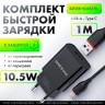 Сетевой зарядный блочок Borofone Travel Sharp 20 с шнуром Type-C 1USB 2.1A черное