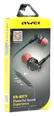 Наушники с микрофоном Awei ES-10TY 1.2м черные Наушники с микрофоном Awei ES-10TY 1.2м черные