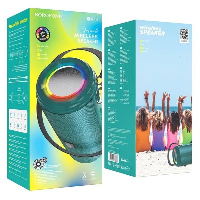 Bluetooth колонка Borofone BR13 BT5.0/1200mAh/4ч/10Вт/TF/AUX зеленая Bluetooth колонка Borofone BR13 BT5.0/1200mAh/4ч/10Вт/TF/AUX зеленая