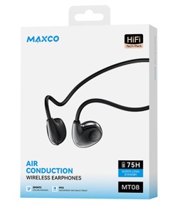 Беспроводные наушники для спорта Maxco MT08 черные Беспроводные наушники для спорта Maxco MT08 черные