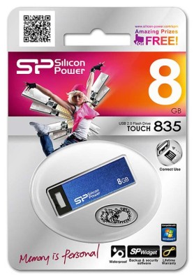 USB флеш накопитель Silicon Power 8GB Touch 835 Blue USB флеш накопитель Silicon Power 8GB Touch 835 Blue