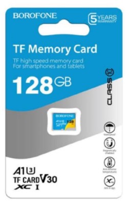 micro SDXC карта памяти Borofone 128GB Class 10 (без адаптера) micro SDXC карта памяти Borofone 128GB Class 10 (без адаптера)