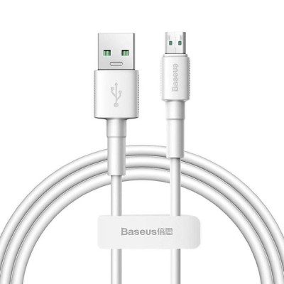 Usb Кабель-зарядка Micro Baseus Mini 1м (CAMSW-D02) белый Usb Кабель-зарядка Micro Baseus Mini 1м (CAMSW-D02) белый