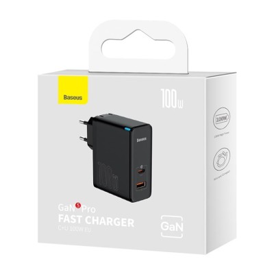 Сетевое зар. устр. Baseus GaN5Pro Fast Charger 1USB 1C 100W (CCGP090201) черное Сетевое зар. устр. Baseus GaN5Pro Fast Charger 1USB 1C 100W (CCGP090201) черное