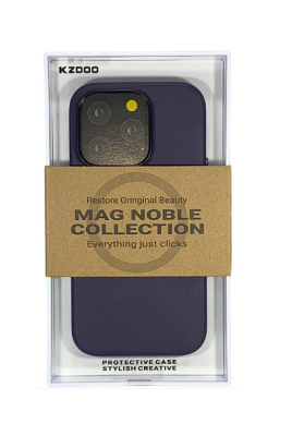 Накладка для i-Phone 15 Pro K-Doo Mag Noble кожаная фиолетовая Накладка для i-Phone 15 Pro K-Doo Mag Noble кожаная фиолетовая