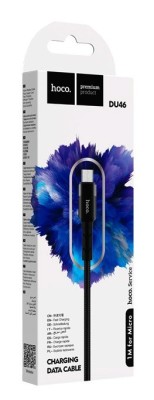 Usb Кабель-зарядка Micro Hoco DU46 2.4A 1.2м в нейлоновой оплетке черный Usb Кабель-зарядка Micro Hoco DU46 2.4A 1.2м в нейлоновой оплетке черный