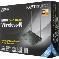 Wi-Fi роутер Asus RT-N12 черный