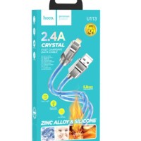 Usb Кабель-зарядка Type-C на Lightning Hoco U113 3A 20W 1м силиконовый синий