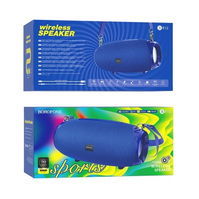 Bluetooth колонка Borofone BR12 BT5.0/1200mAh/3ч/10Вт/TF/AUX/FM синяя Bluetooth колонка Borofone BR12 BT5.0/1200mAh/3ч/10Вт/TF/AUX/FM синяя