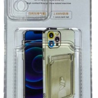 Чехол-накладка силикон с карманом под карту Xiaomi Mi 12 Pro прозрачный